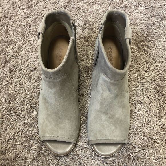 Crown Vintage Western Peep Toe Bootie - Size 8 - Picture 2 of 5